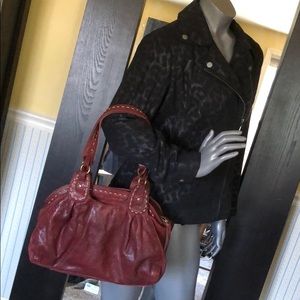 Lucky Vintage Italian Leather Boho Hobo Bag NICE